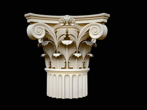 Corinthian Column Capital Model Design 11 - 3D Print Model 3D Baskı Modeli