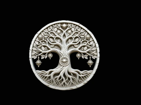 Tree of Life Medallion Pendant Design 4 - 3D Print Model 3D Print Model
