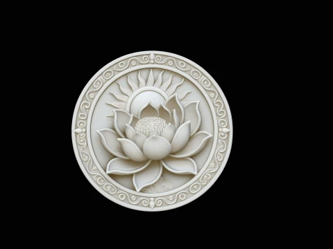 Mandala Lotus Flower Pendant Design 12 - 3D Print Model 3D Принт Модель