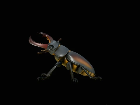 Stag Beetle Statue Design 3 - 3D Print Model 3D Print Model