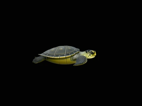 Sea Turtle Statue Design 1 - 3D Print Model 3D Print Model