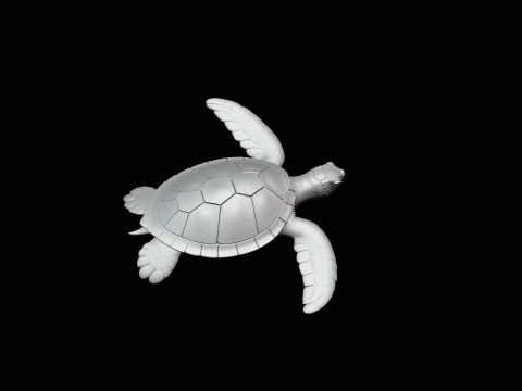 Sea Turtle Statue Design 1 - 3D Print Model 3D Print Model