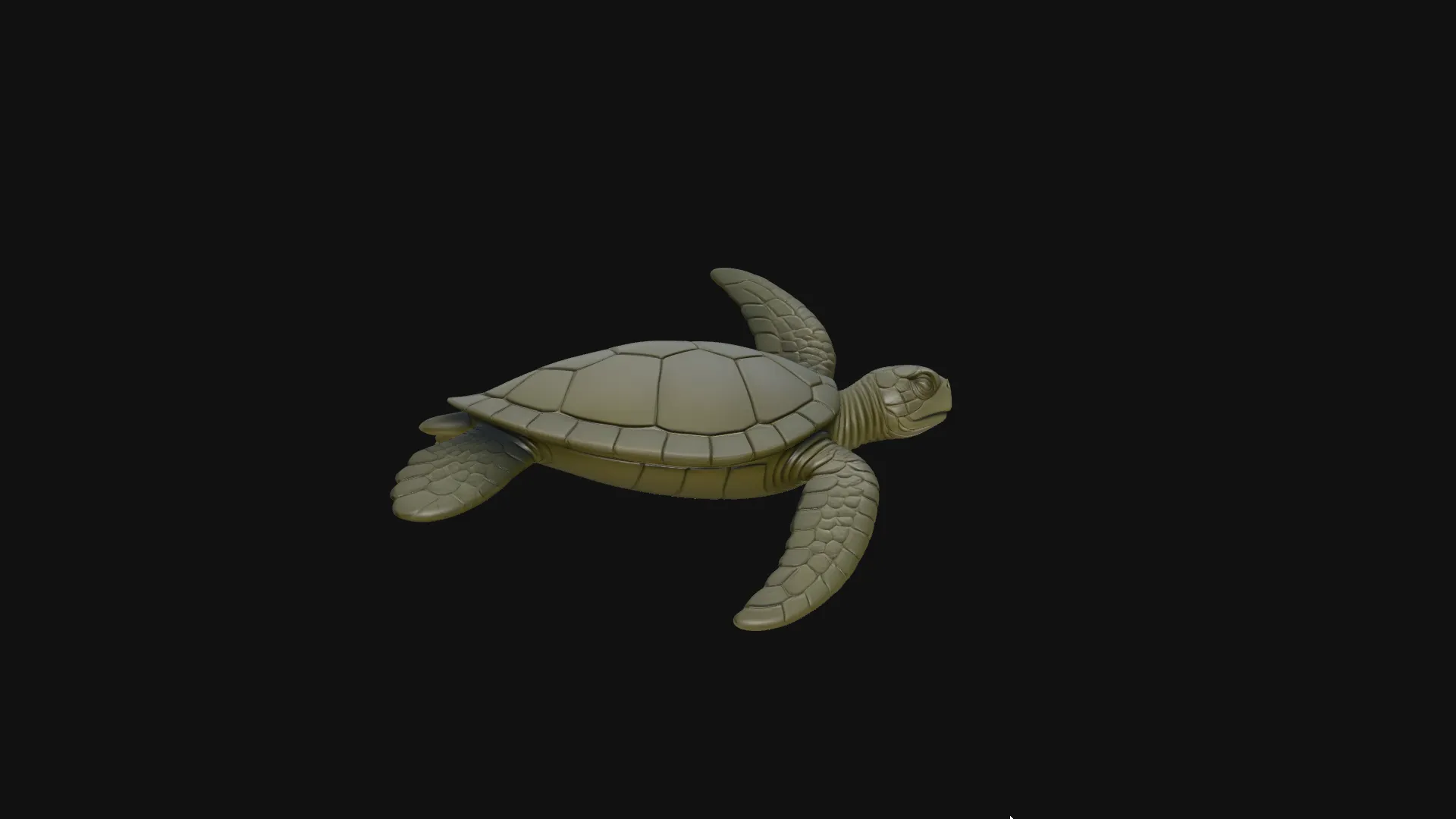 Sea Turtle Statue Design 3 - 3D Print Model 3D Print Model .c4d .max .obj .3ds .fbx .stl .blend 