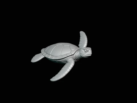 Sea Turtle Statue Design 3 - 3D Print Model 3D Print Model
