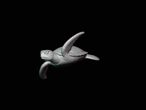 Sea Turtle Statue Design 3 - 3D Print Model 3D Print Model