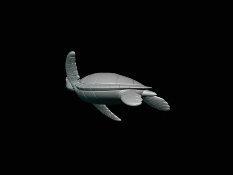 Sea Turtle Statue Design 3 - 3D Print Model 3D Print Model