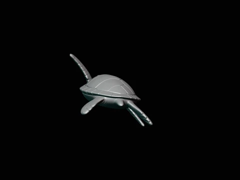 Sea Turtle Statue Design 3 - 3D Print Model 3D Print Model