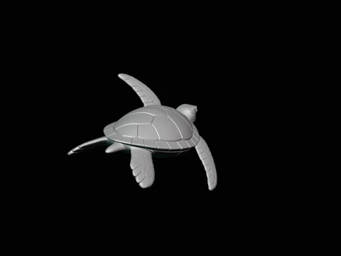 Sea Turtle Statue Design 3 - 3D Print Model 3D Print Model