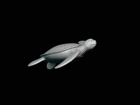Sea Turtle Statue Design 3 - 3D Print Model 3D Print Model