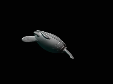 Sea Turtle Statue Design 3 - 3D Print Model 3D Print Model