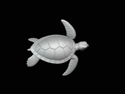 Sea Turtle Statue Design 3 - 3D Print Model 3D Print Model