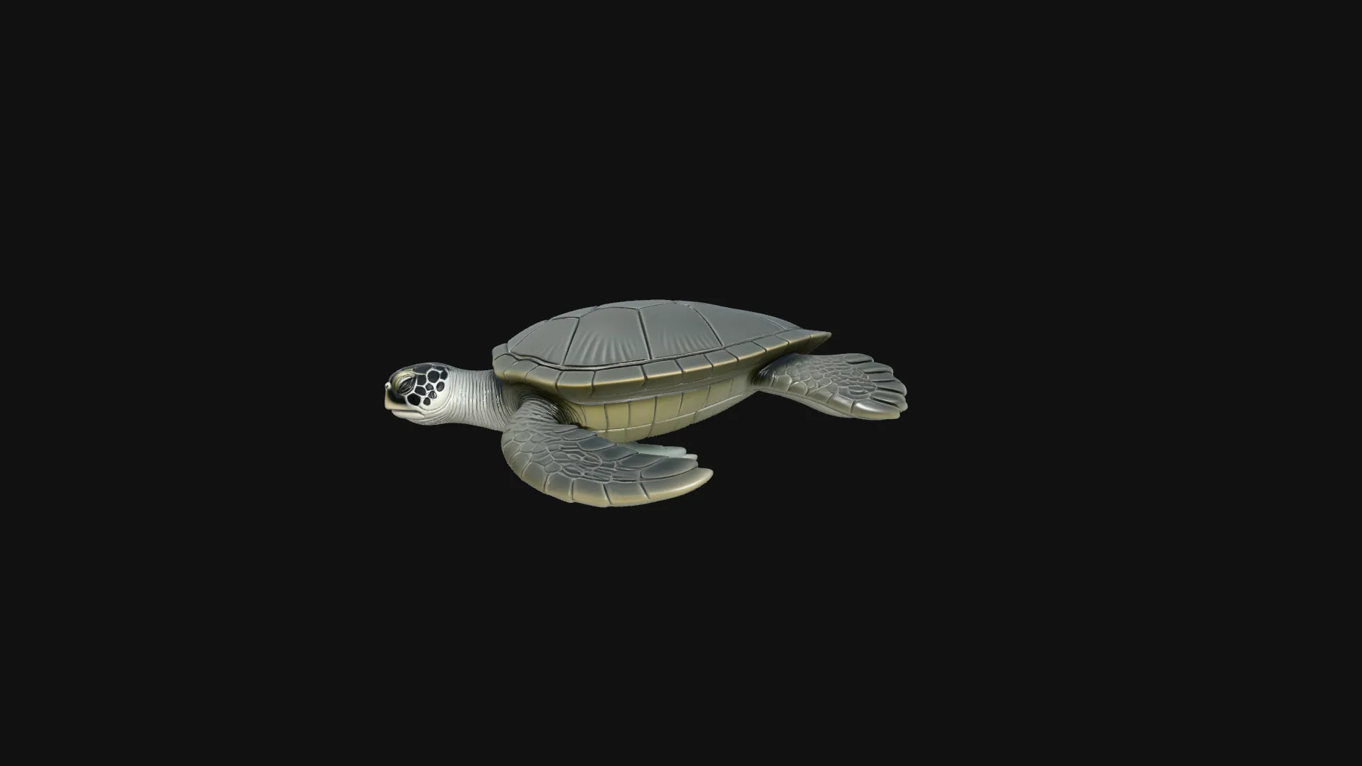 Sea Turtle Statue Design 4 - 3D Print Model 3D Print Model .c4d .max .obj .3ds .fbx .stl .blend 