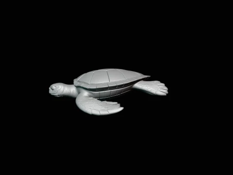 Sea Turtle Statue Design 4 - 3D Print Model 3D Print Model