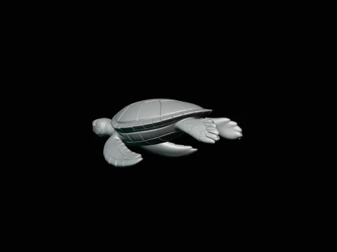 Sea Turtle Statue Design 4 - 3D Print Model 3D Print Model