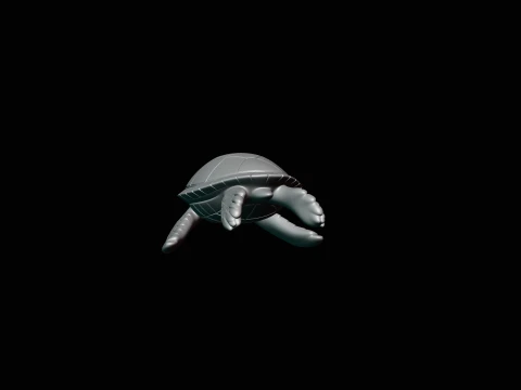 Sea Turtle Statue Design 4 - 3D Print Model 3D Print Model