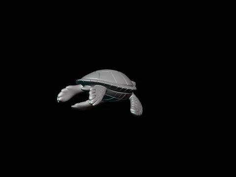 Sea Turtle Statue Design 4 - 3D Print Model 3D Print Model