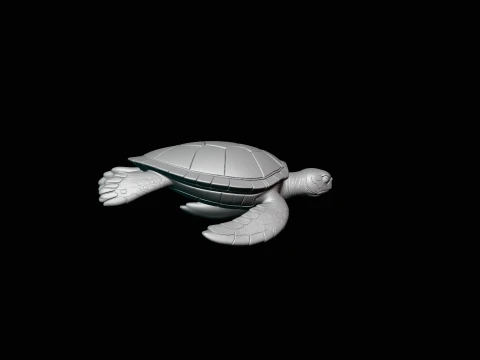 Sea Turtle Statue Design 4 - 3D Print Model 3D Print Model