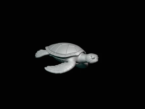 Sea Turtle Statue Design 4 - 3D Print Model 3D Print Model