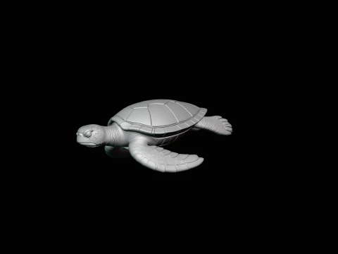 Sea Turtle Statue Design 4 - 3D Print Model 3D Print Model