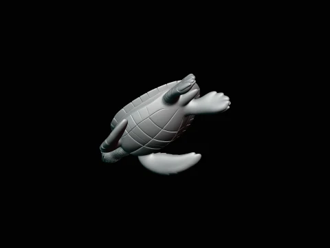 Sea Turtle Statue Design 4 - 3D Print Model 3D Print Model