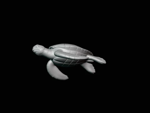 Sea Turtle Statue Design 4 - 3D Print Model 3D Print Model