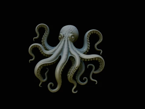 Octopus Statue Design 2 - 3D Print Model 3D Print Model