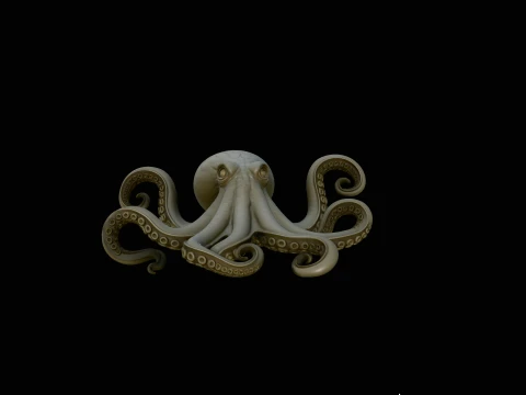 Octopus Statue Design 3 - 3D Print Model 3D Print Model