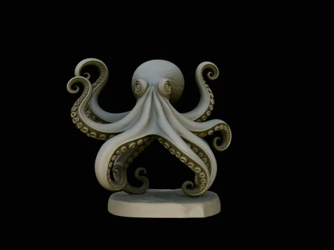 Octopus Statue Design 4 - 3D Print Model 3D printmodel