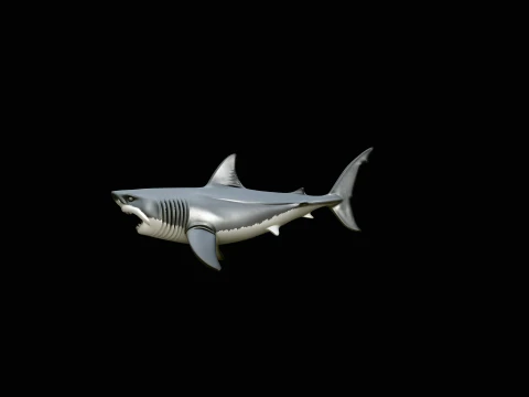 Great White Shark Statue Design 2 - 3D Print Model 3D 프린트 모델