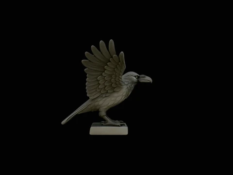 Raven Statue Design 1 - 3D Print Model 3D Print Model