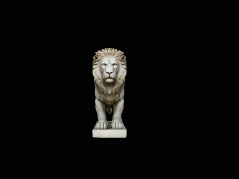 Guardian Lion Statue Design 2 - 3D Print Model 3D Print Model