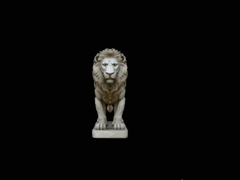 Guardian Lion Statue Design 3 - 3D Print Model 3D Print Model