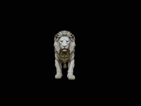 Guardian Lion Statue Design 4 - 3D Print Model 3D Print Model