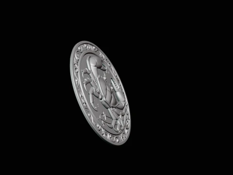 Cancer Zodiac Relief Medallion Pendant Design 1 - 3D Print Model 3D Print Model