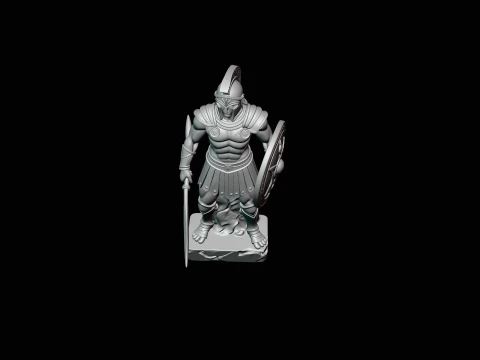 Spartan Warrior Bust Statue Design 4 - 3D Print Model 3D Print Model