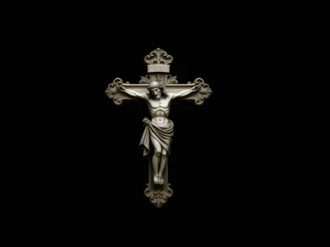 Gothic Crucifix Cross Pendant Design 2 - 3D Print Model 3D Print Model