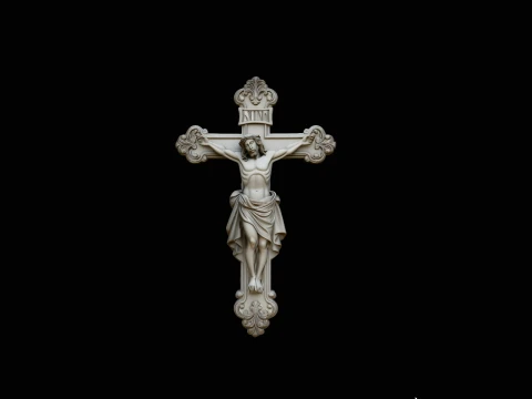 Gothic Crucifix Cross Pendant Design 3 - 3D Print Model 3D 打印模型