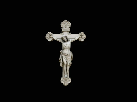 Gothic Crucifix Cross Pendant Design 4 - 3D Print Model 3D 打印模型