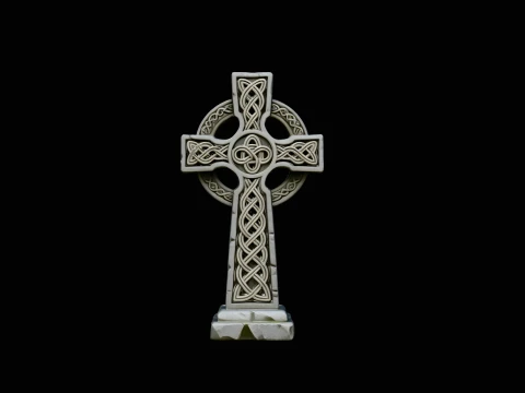 Celtic Cross Statue Design 2 - 3D Print Model Modelo de Impressão 3D