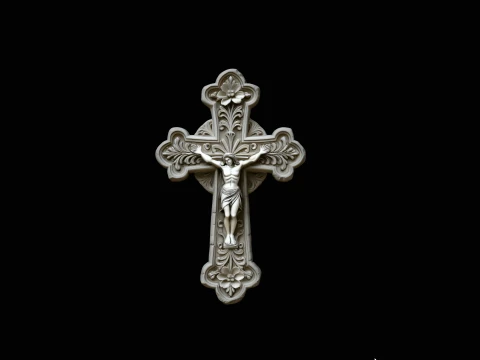 Gothic Filigree Crucifix Statue Design 2 - 3D Print Model 3D Print Model