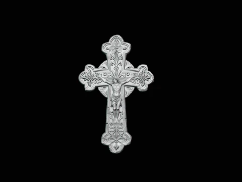 Gothic Filigree Crucifix Statue Design 2 - 3D Print Model 3D Print Model
