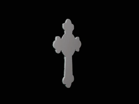 Gothic Filigree Crucifix Statue Design 2 - 3D Print Model 3D Print Model
