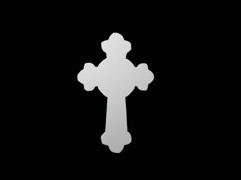 Gothic Filigree Crucifix Statue Design 2 - 3D Print Model 3D Print Model