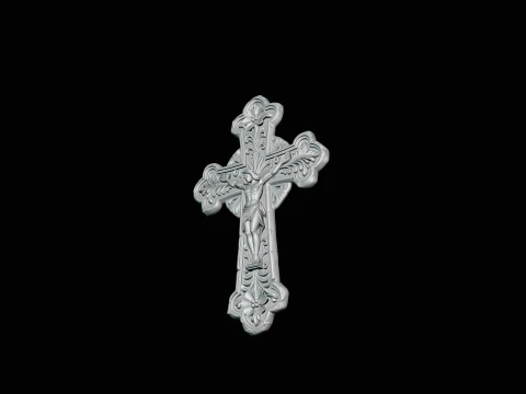 Gothic Filigree Crucifix Statue Design 2 - 3D Print Model 3D Print Model