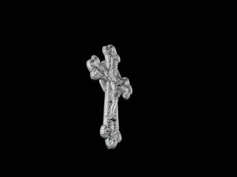 Gothic Filigree Crucifix Statue Design 2 - 3D Print Model 3D Print Model