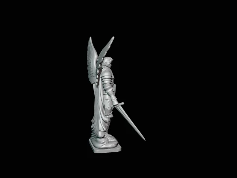 Archangel Michael Warrior Statue Design 5 - 3D Print Model 3D Druckmodell