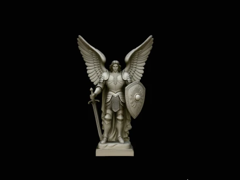 Archangel Michael Warrior Statue Design 7 - 3D Print Model 3D Print Model