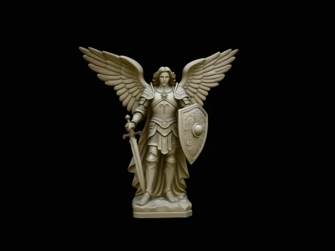 Archangel Michael Warrior Statue Design 8 - 3D Print Model 3D Print Model