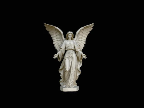Angel with Open Arms Statue Design 1 - 3D Print Model 3D Print Model