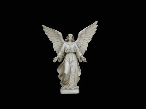Angel with Open Arms Statue Design 2 - 3D Print Model 3D Print Model